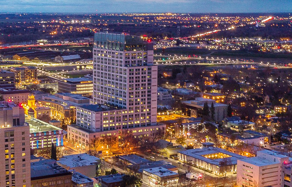 bird eye view of a city