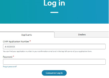 Sccreenshot of the login page